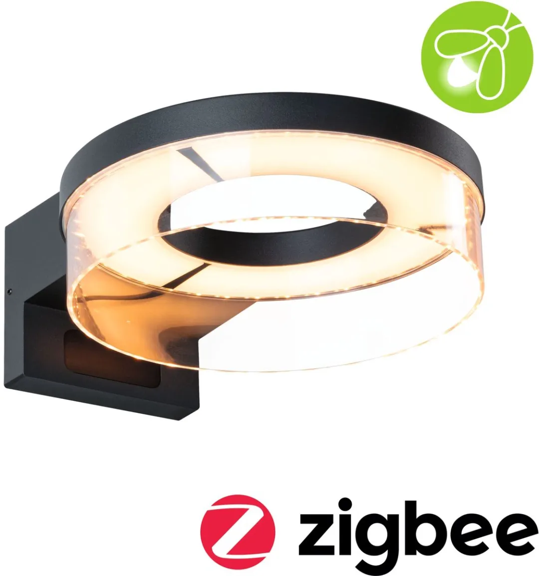 Paulmann LED Wandarmatuur Capera Zigbee 12,5W 800lm - Antraciet