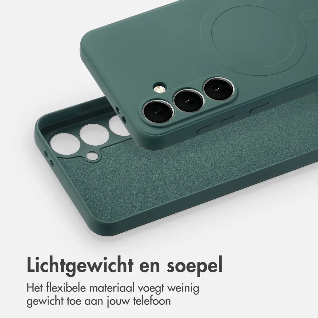 imoshiion Hoesje Samsung Galaxy S24 FE - Donkergroen - MagSafe - afbeelding 6 van 6