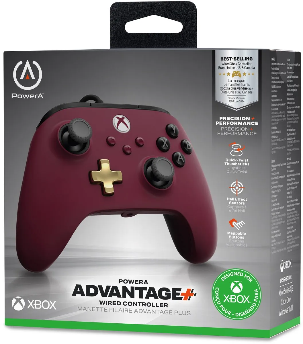 PowerA Advantage Plus XBGP0481-01 Bedrade Controller Xbox Series X|S - Ruby Wine