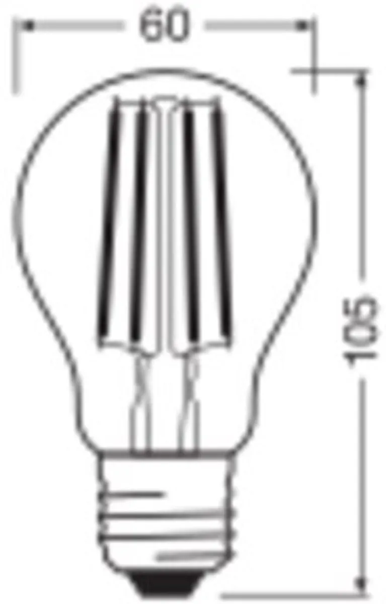 Osram LED Classic A Glowdim E27 6,5W - Warmwit 2200K