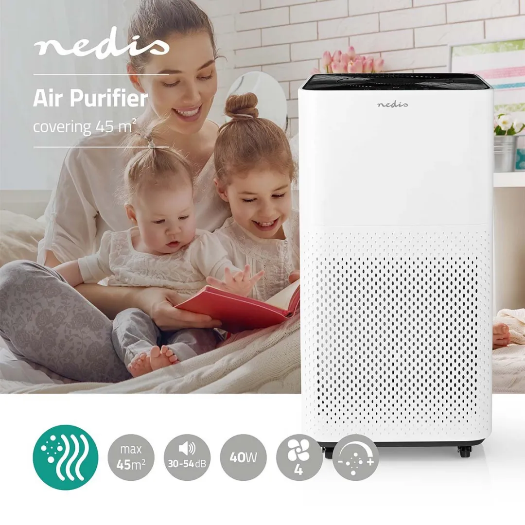 Nedis AIPU300C Luchtreiniger 45m² - CADR 360m³/h - Wit