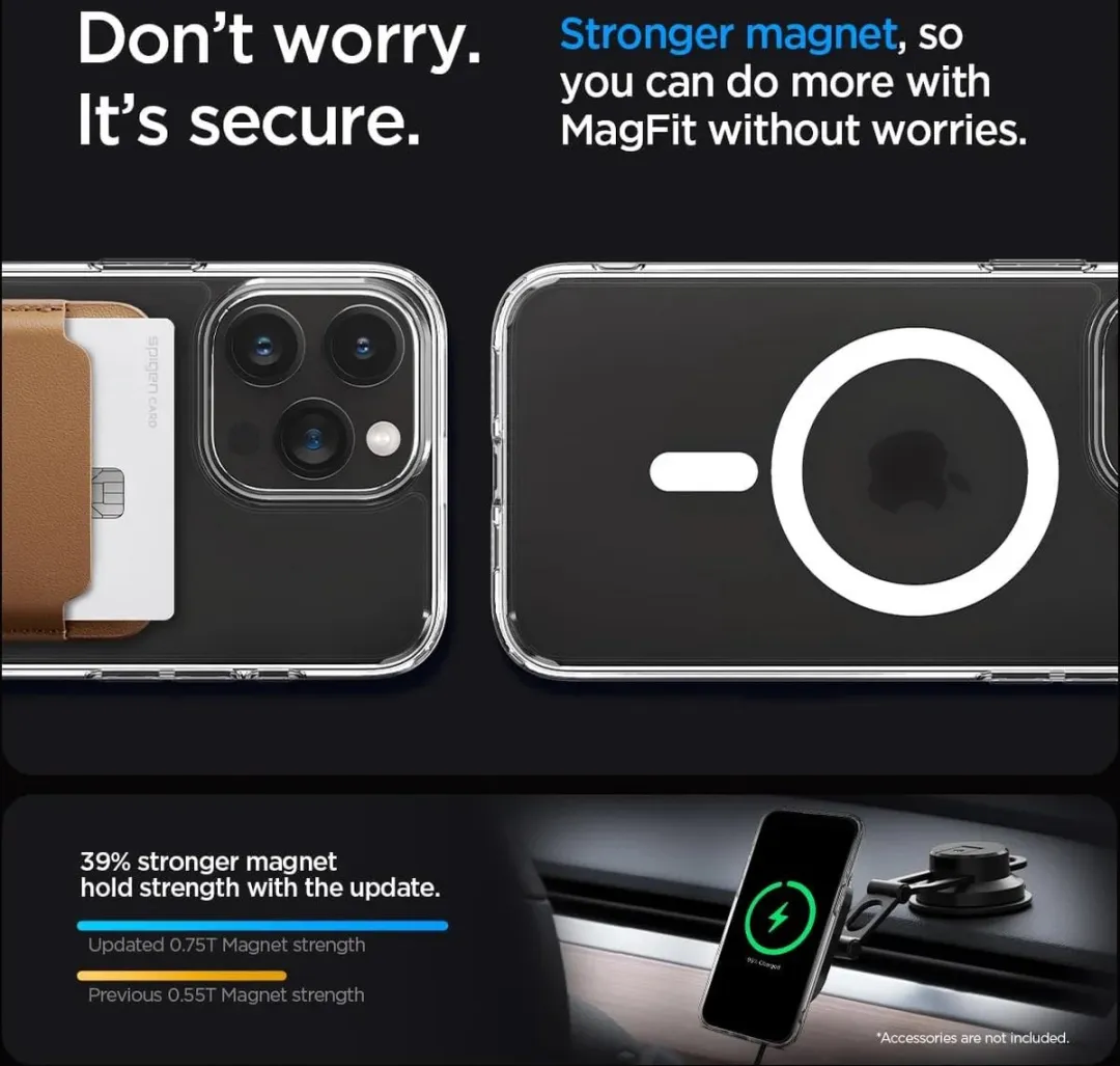 Spigen Ultra Hybrid MagFit ACS06580 Hoesje - iPhone 15 Pro Max - Transparant