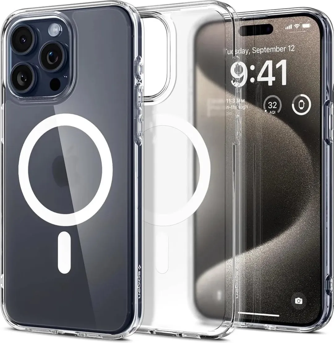 Spigen Ultra Hybrid MagFit ACS06580 Hoesje - iPhone 15 Pro Max - Transparant