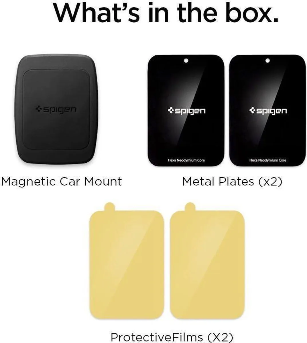 Spigen Kuel A201 Magnetische Ventilatierooster - Auto Telefoonhouder - Zwart