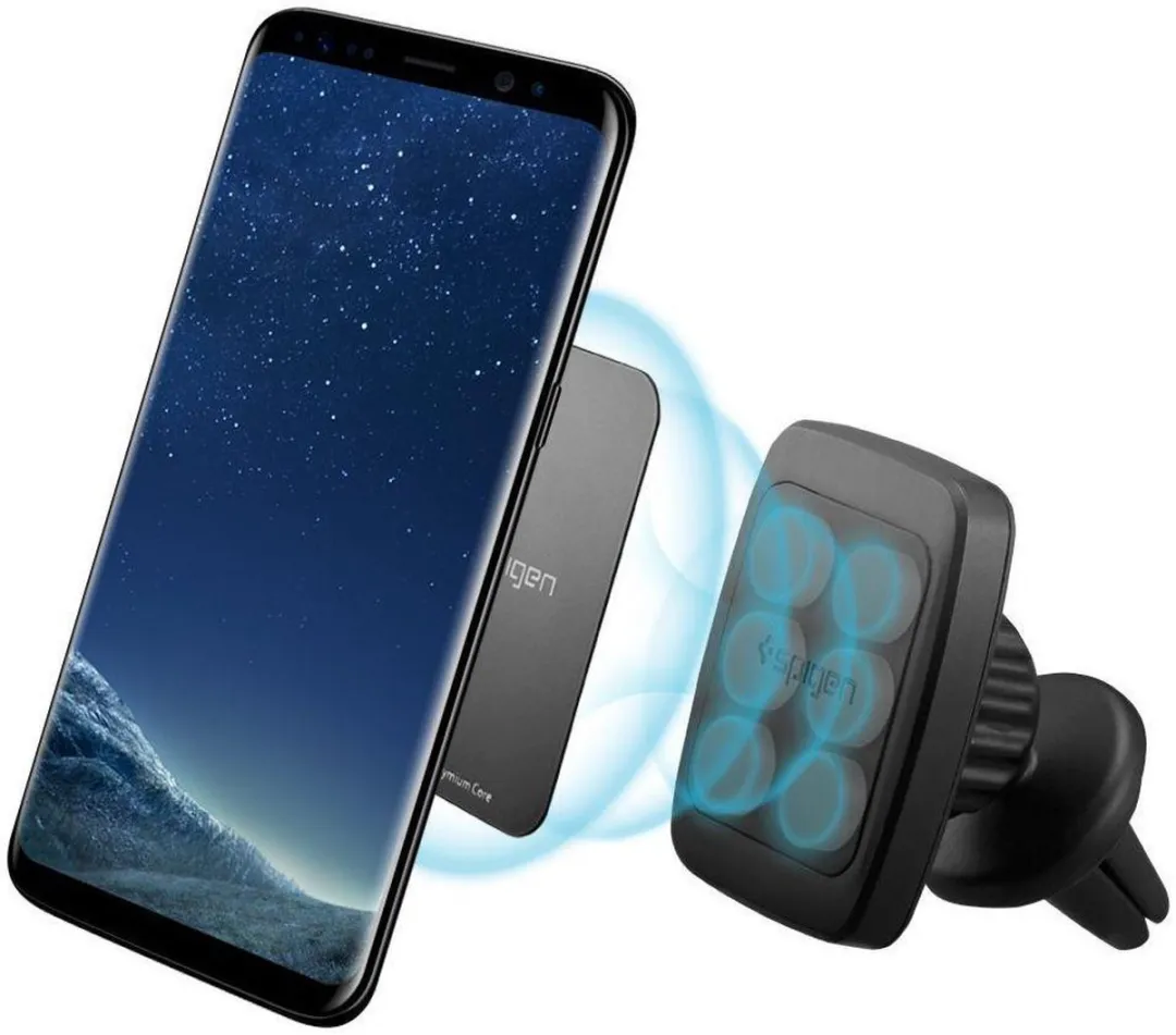 Spigen Kuel A201 Magnetische Ventilatierooster - Auto Telefoonhouder - Zwart