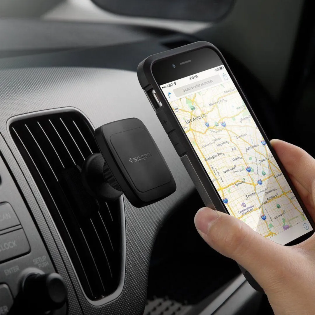 Spigen Kuel A201 Magnetische Ventilatierooster - Auto Telefoonhouder - Zwart