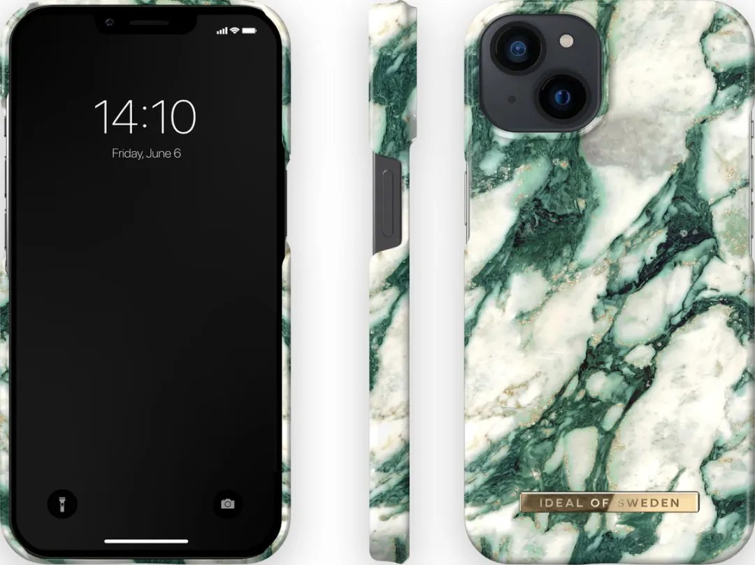 iDeal of Sweden iPhone 14/13 Backcover - Calacatta Emerald Marble