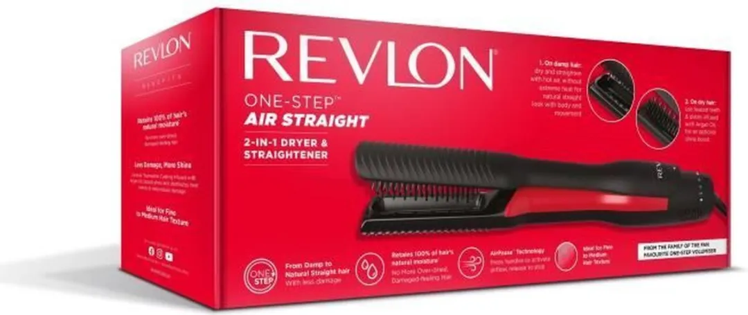 Revlon RVDR5330E One-Step Air Straight - 2-in-1 Föhn & Stijltang - Zwart - afbeelding 6 van 6