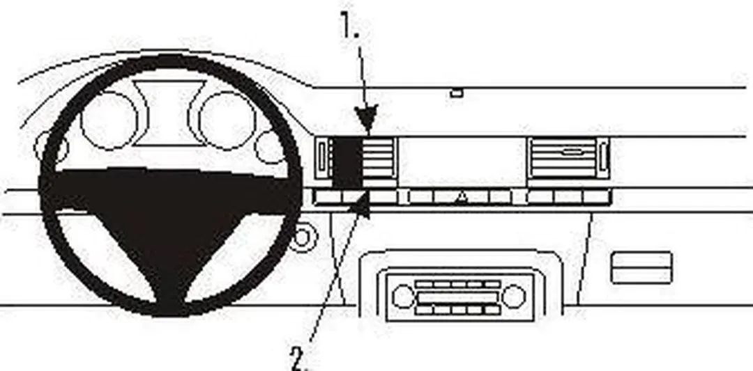 Brodit ProClip 853196 Center Mount - Audi A8/S8 2003-2010 - Grijs