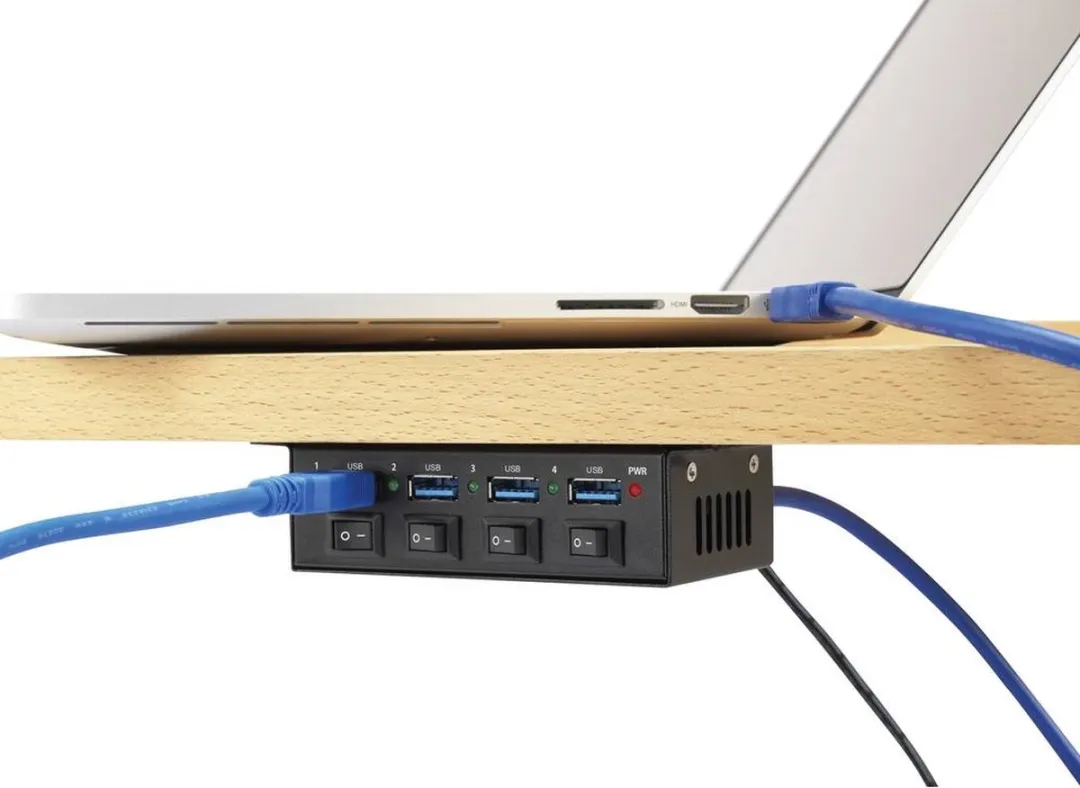 Renkforce RF-3955362 USB-hub 4 Poorten - USB 3.0 5Gbps - Zwart