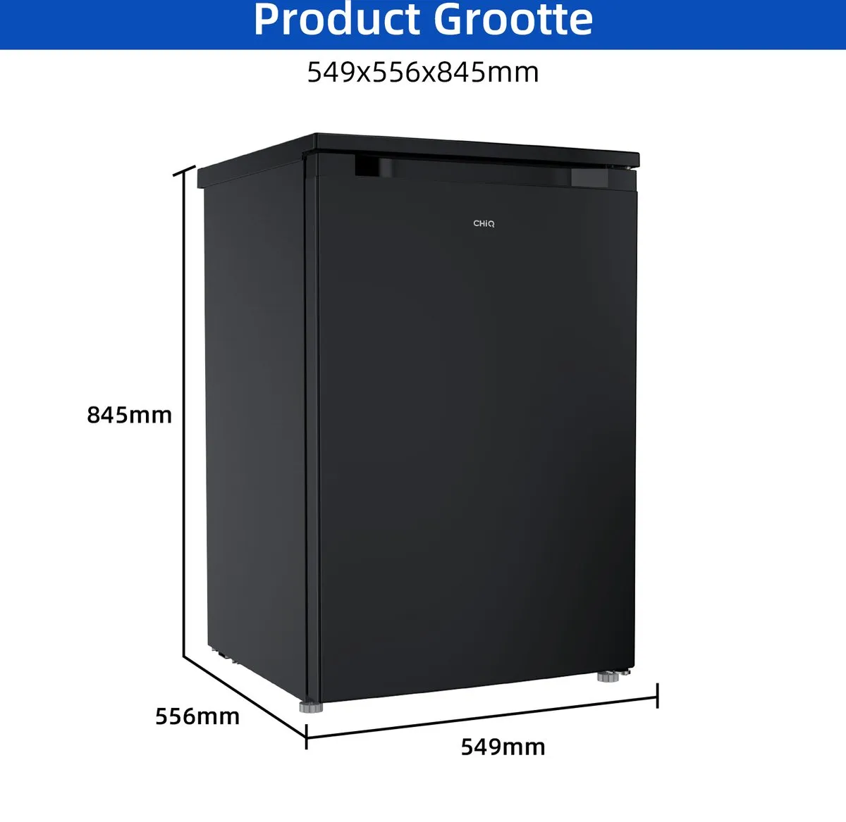 CHiQ CTT107BC Compact Koelkast 107L - Zwart - 37dB - afbeelding 5 van 6