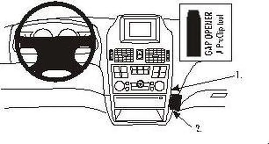 Brodit ProClip 853135 Houder - Zwart - Nissan Almera 2003-2007