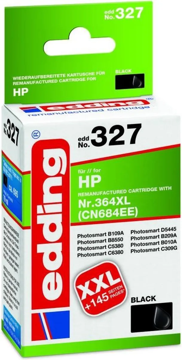 Edding Inktcartridge vervangt HP 364XL, CN684EE Compatibel Zwart EDD-327 18-327