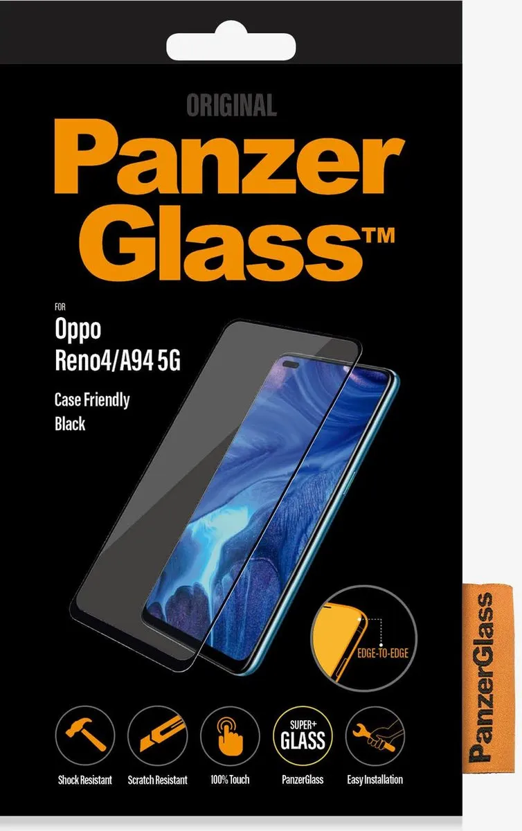PanzerGlass PZ-7074 Screenprotector OPPO A94 5G - Zwart