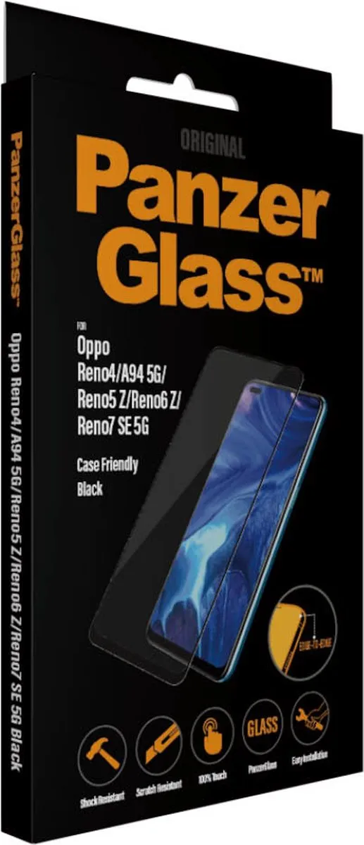 PanzerGlass PZ-7074 Screenprotector OPPO A94 5G - Zwart - afbeelding 6 van 6