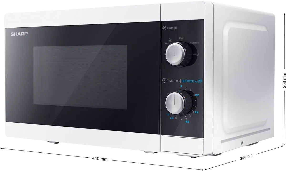 Sharp YC-MS01E-W Magnetron 800W 20L - Wit - afbeelding 4 van 6