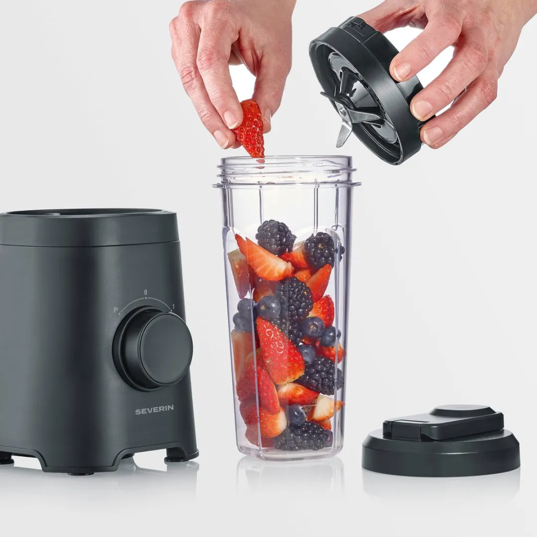 Severin SM 3743 Smoothieblender 320W - 2 Bekers 600ml - Zwart