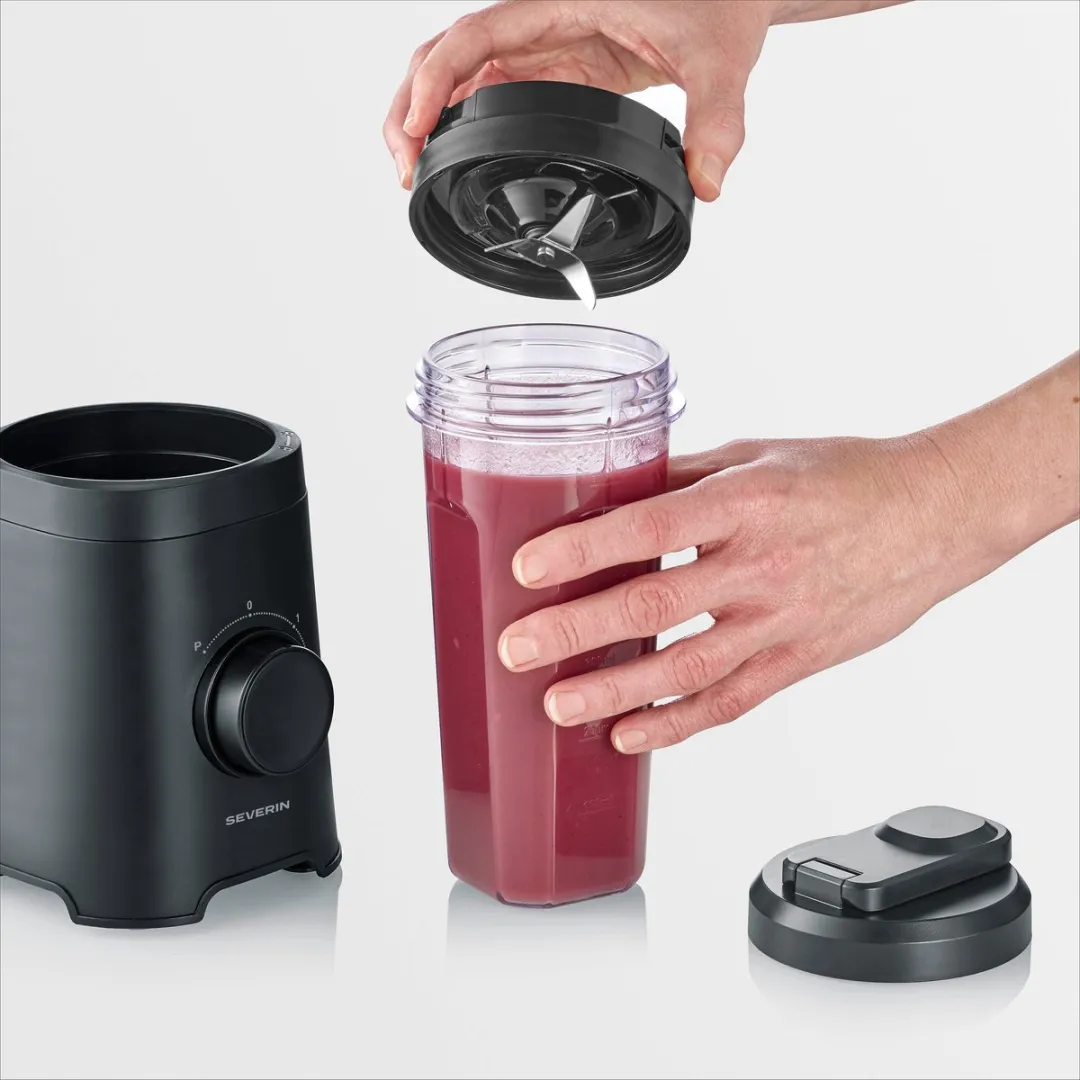 Severin SM 3743 Smoothieblender 320W - 2 Bekers 600ml - Zwart