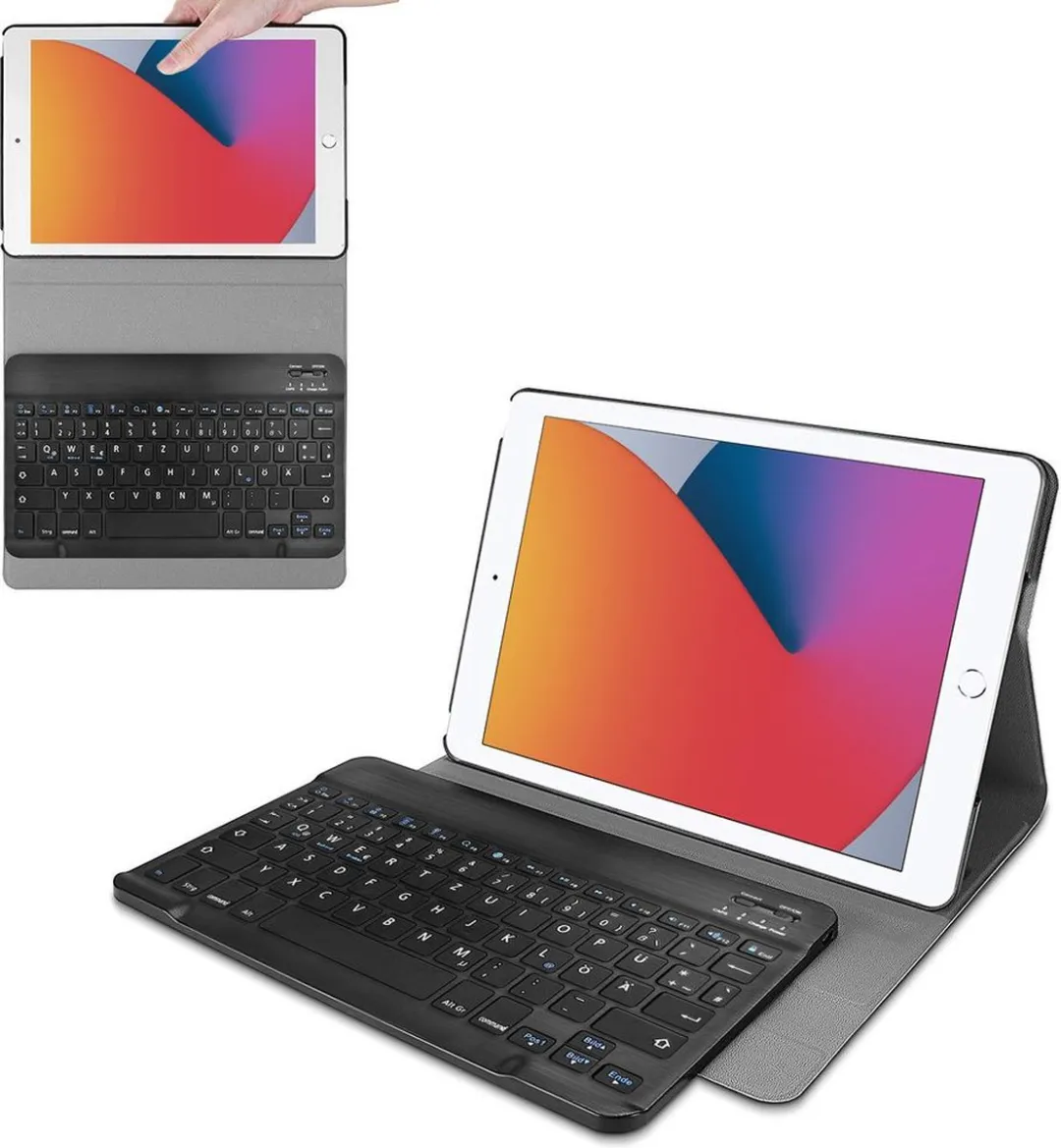 Just in Case Cazy Tablethoes met Toetsenbord 10.2" - QWERTZ - Zwart - afbeelding 6 van 6