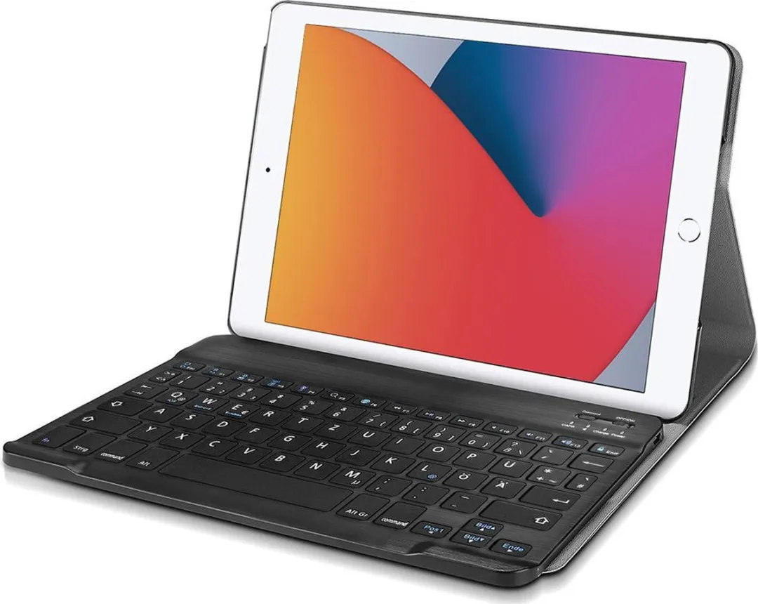 Just in Case Cazy Tablethoes met Toetsenbord 10.2" - QWERTZ - Zwart