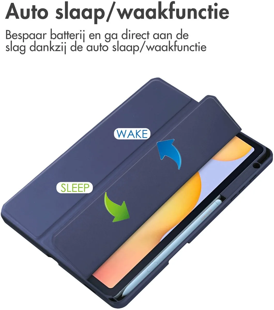 Imoshion SH00075228 Tablethoes - Samsung Galaxy Tab S6 Lite - 10.4" - Donkerblauw - afbeelding 4 van 6