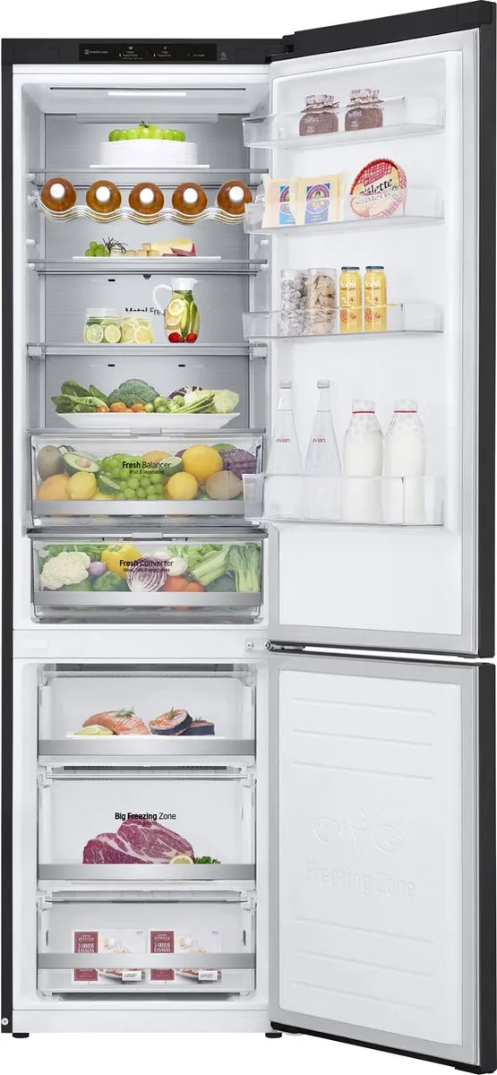 LG GBB72MCVBN Vrijstaand Koelkast - 384L - Zwart
