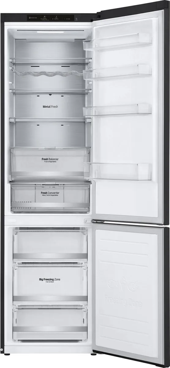 LG GBB72MCVBN Vrijstaand Koelkast - 384L - Zwart