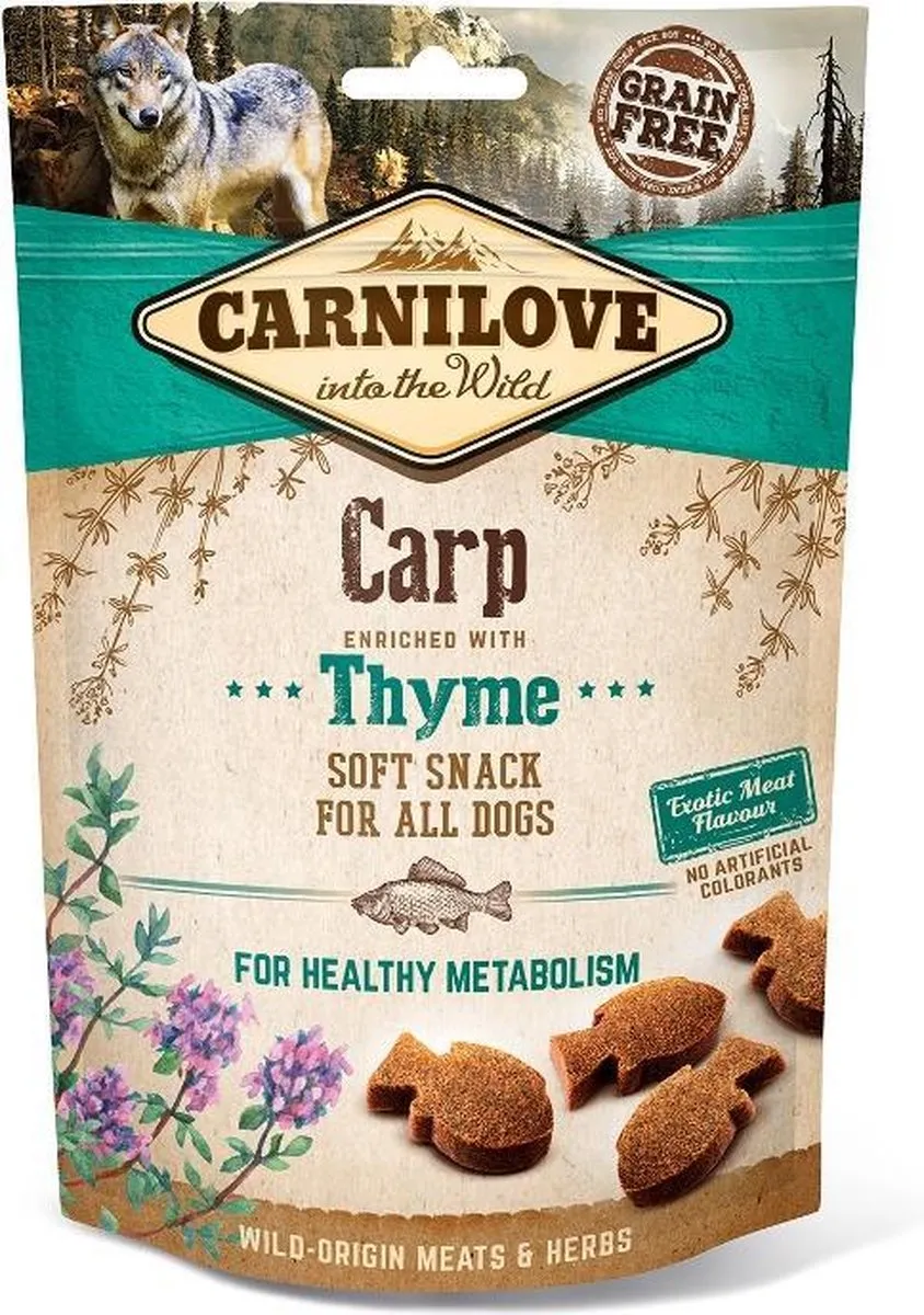 Carnilove Soft Snack Karper/Tijm 200g