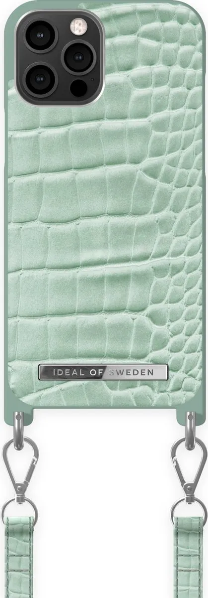 iDeal of Sweden iPhone 12 Pro Max Necklace Case Mint Croco