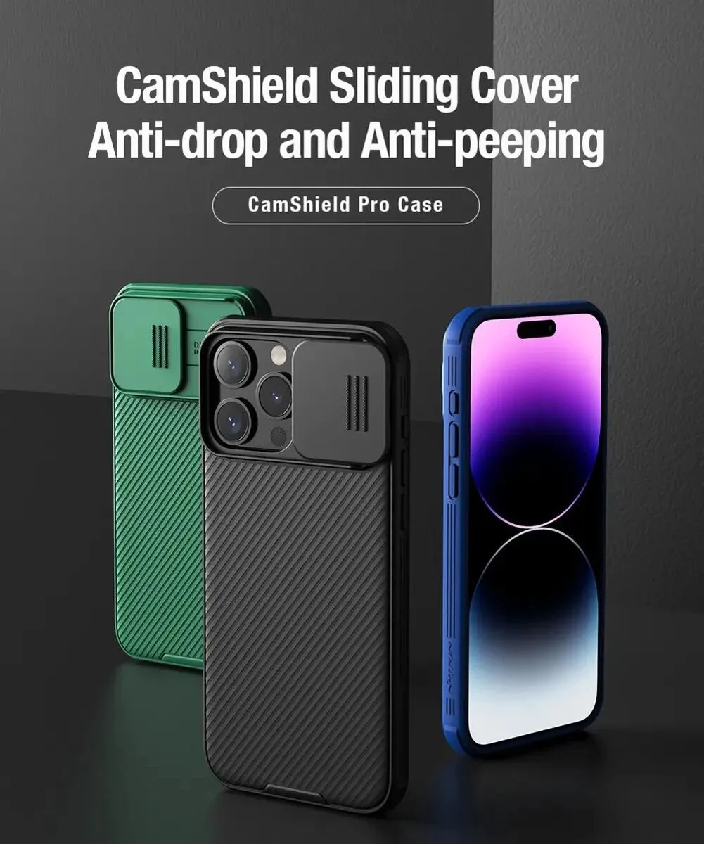 Nillkin CamShield Hoesje iPhone 15 Plus - Zwart