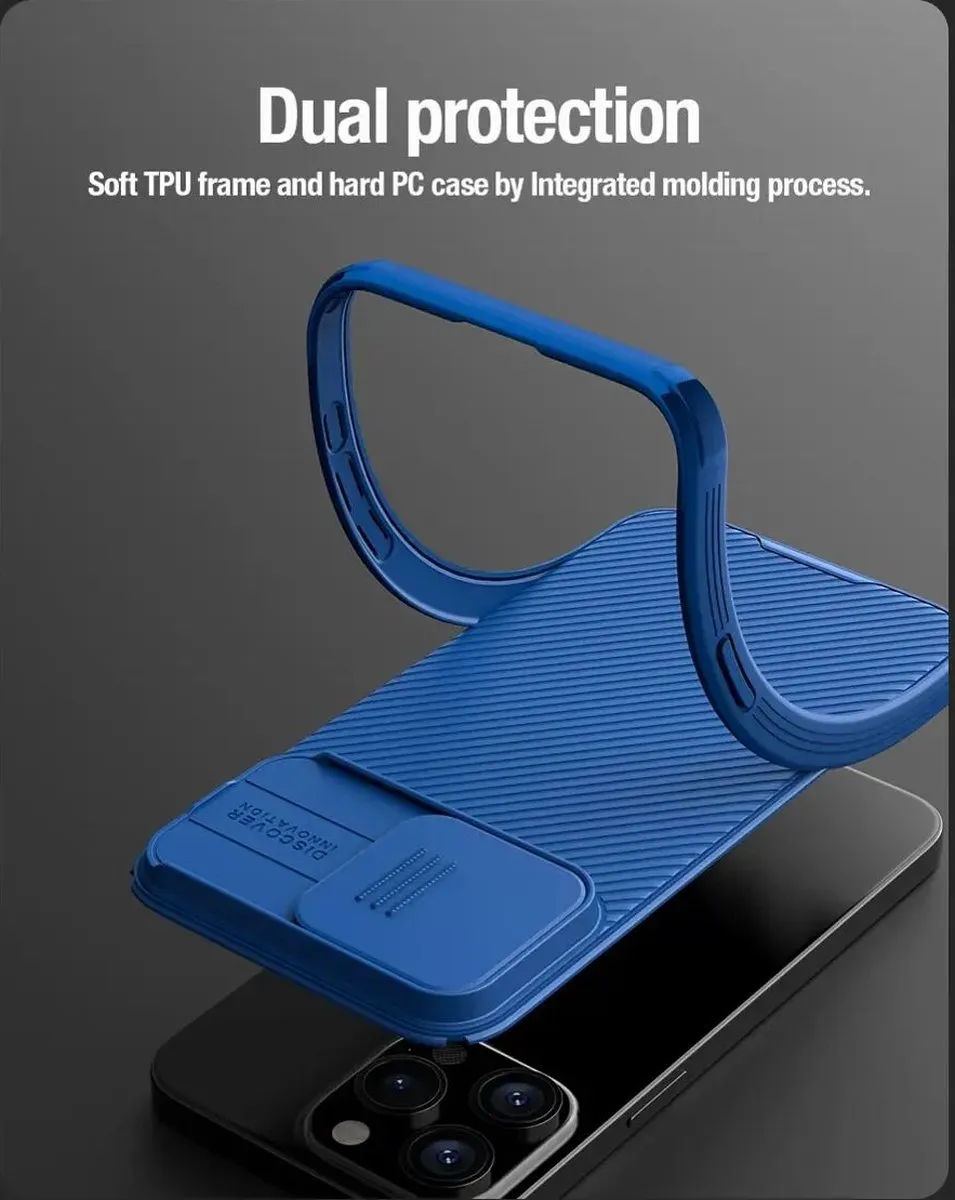 Nillkin CamShield Hoesje iPhone 15 Plus - Zwart