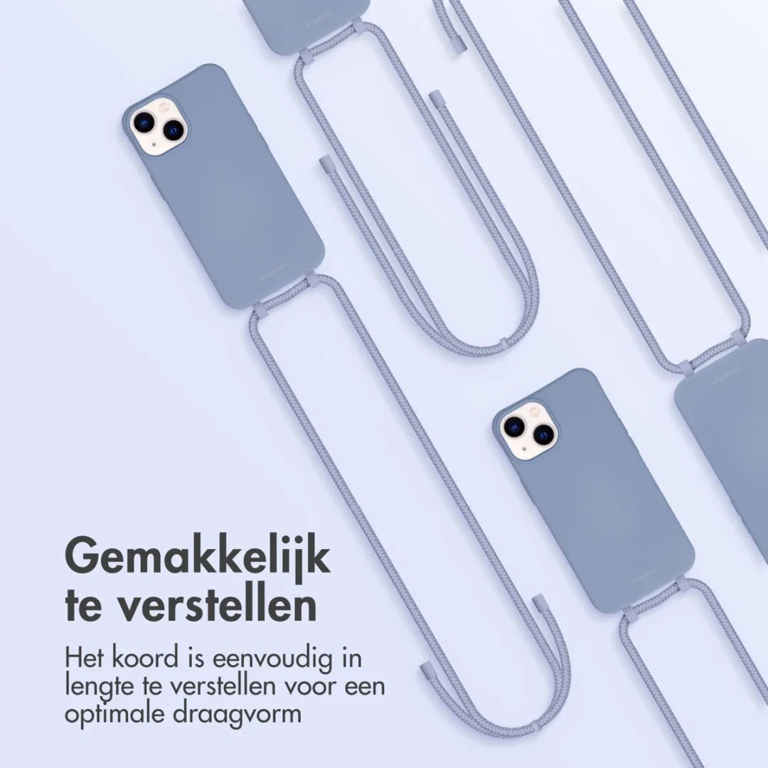 Imoshion Hoesje iPhone 14 Ash Blue - Backcover met koord