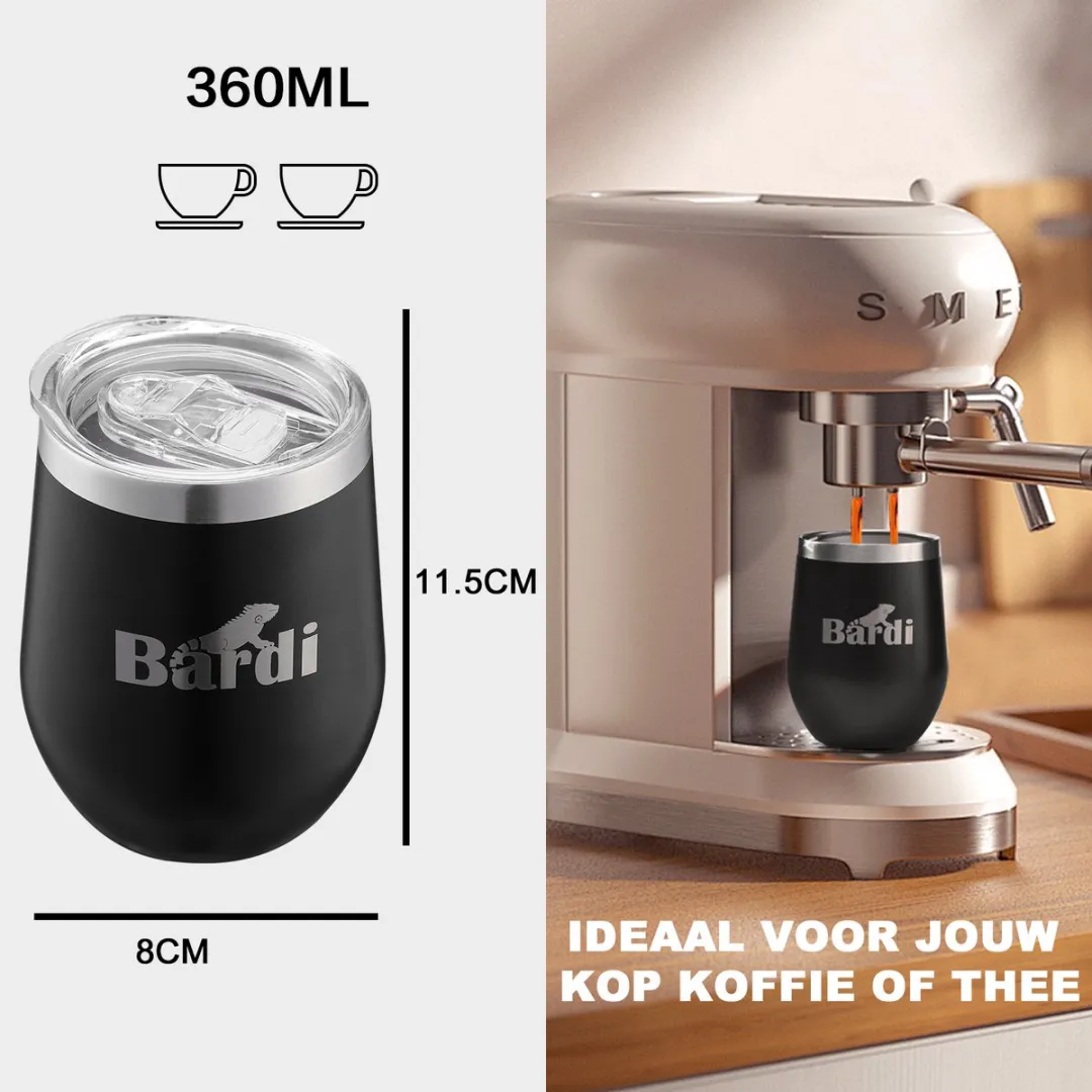 Bardi Deluxe IJsblokjesmachine 2L - Zwart - Compleet met 3 Thermosbekers
