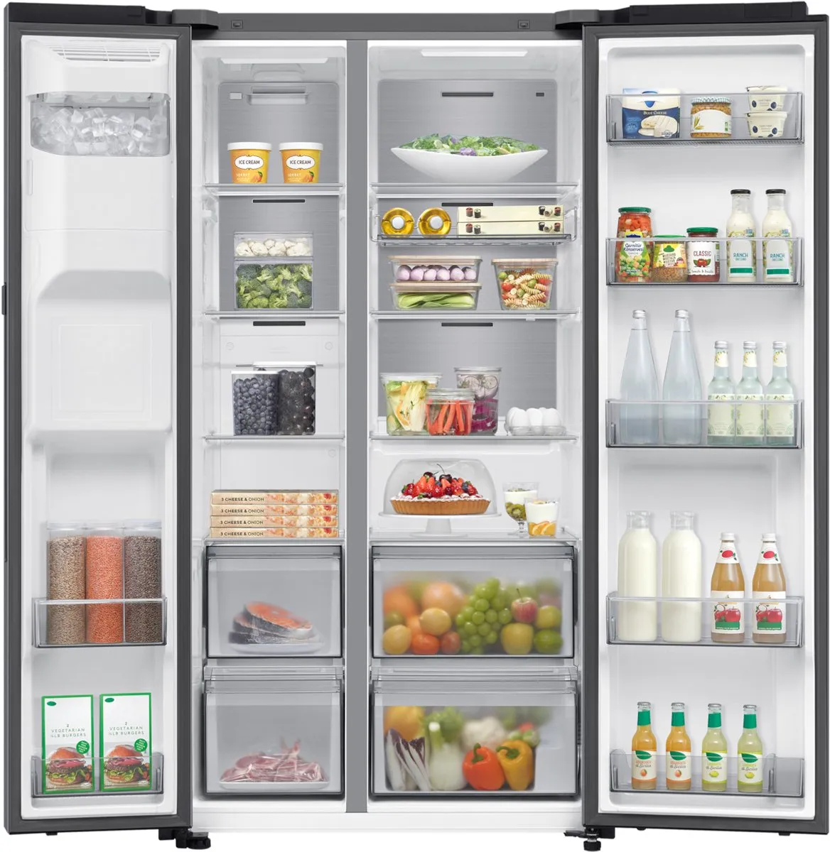 Samsung Bespoke AI RS90F64EDT Amerikaanse Koelkast 621L - Roestvrijstaal