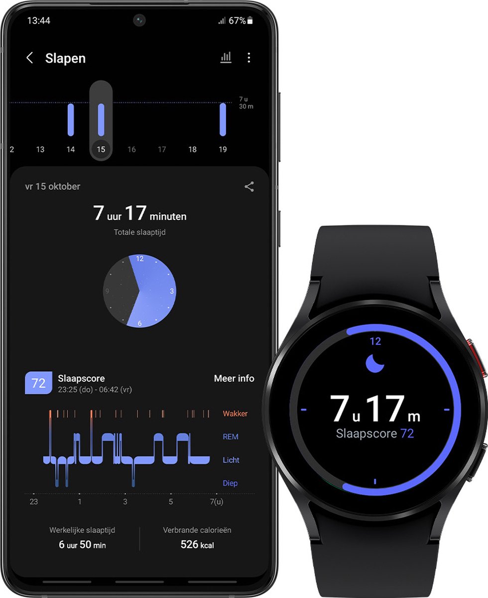 Samsung Galaxy Watch4 - Smartwatch dames en heren - 40mm - Black