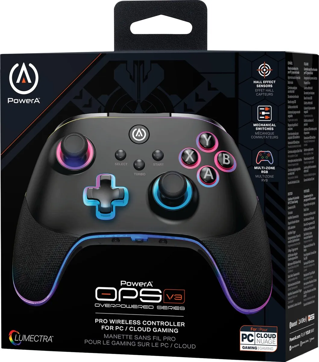 PowerA OPS v3 Draadloze Controller voor PC en Cloud - met Lumectra Pro - Zwart
