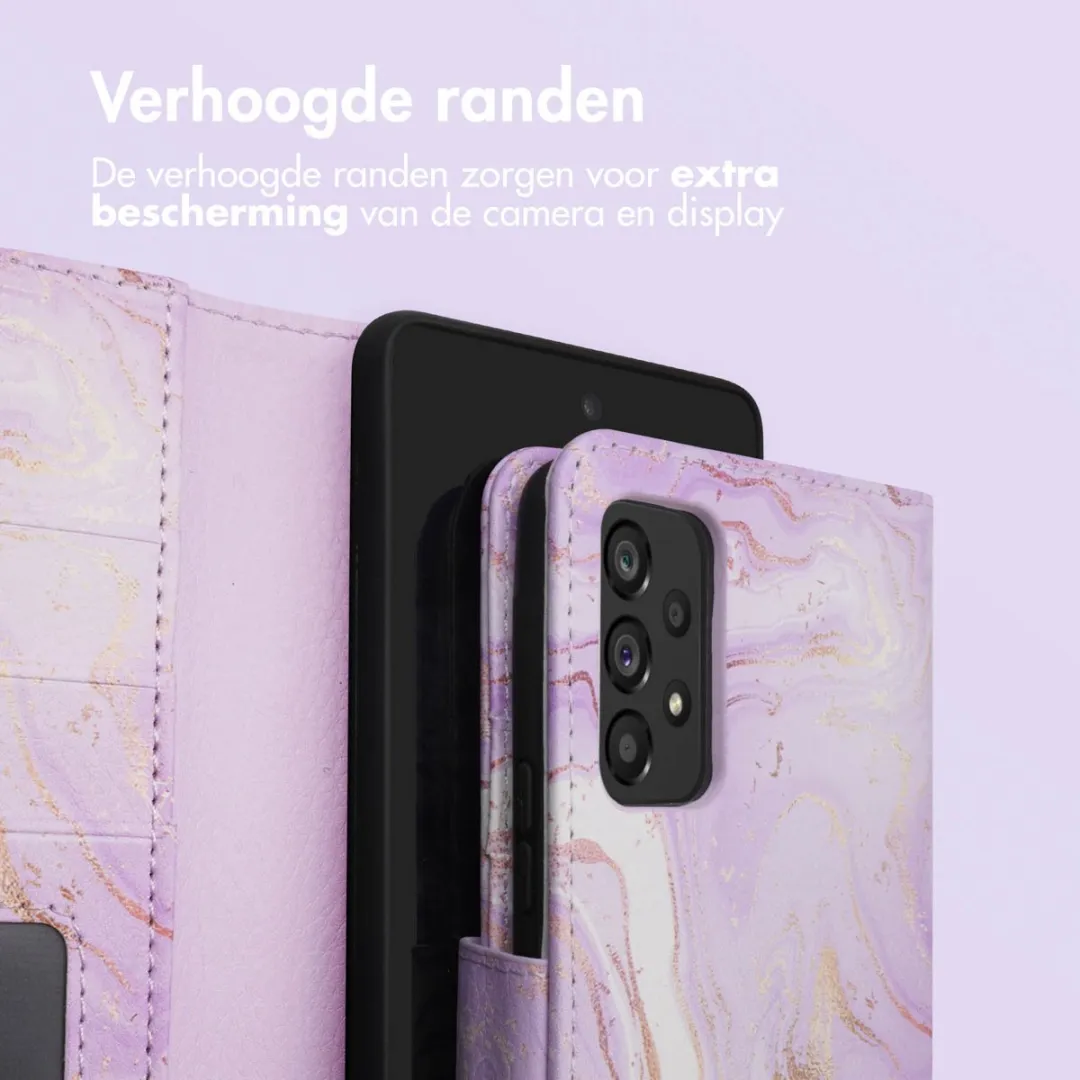 Imoshion Samsung Galaxy A53 Hoesje Purple Marble - 3 Pasjes