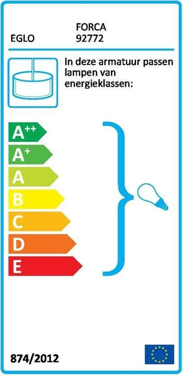 Eglo Forca Hanglamp 1 Licht 60W