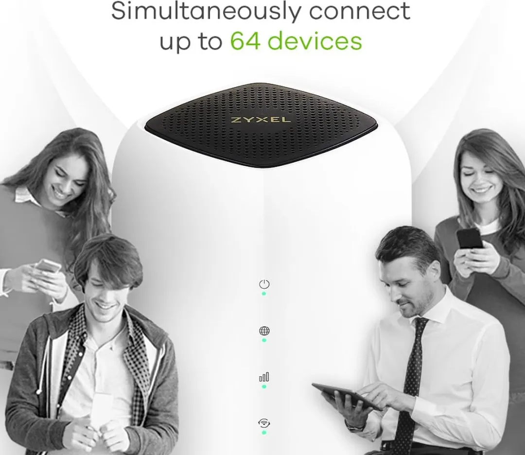 Zyxel FWA505 Router - 4x Ethernet - 1x WAN - Wit
