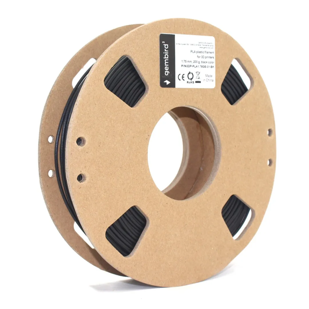 Gembird PLA Filament 1.75mm - 3x200g Zwart/Wit/Blauw