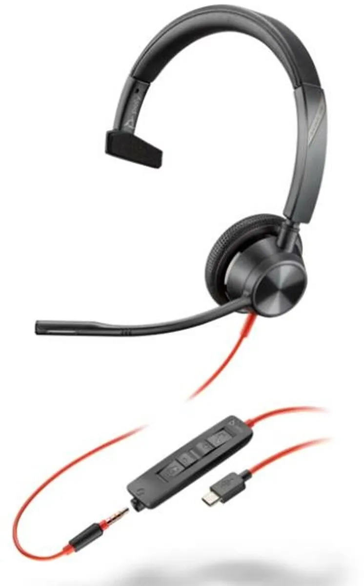 HP Poly Blackwire C3315 Headset - Mono - Zwart