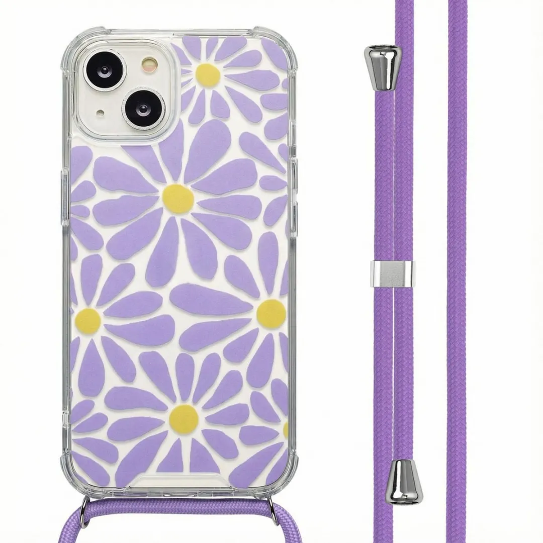 Imoshion iPhone 14 Hoesje Tropical Violet Flowers Connect