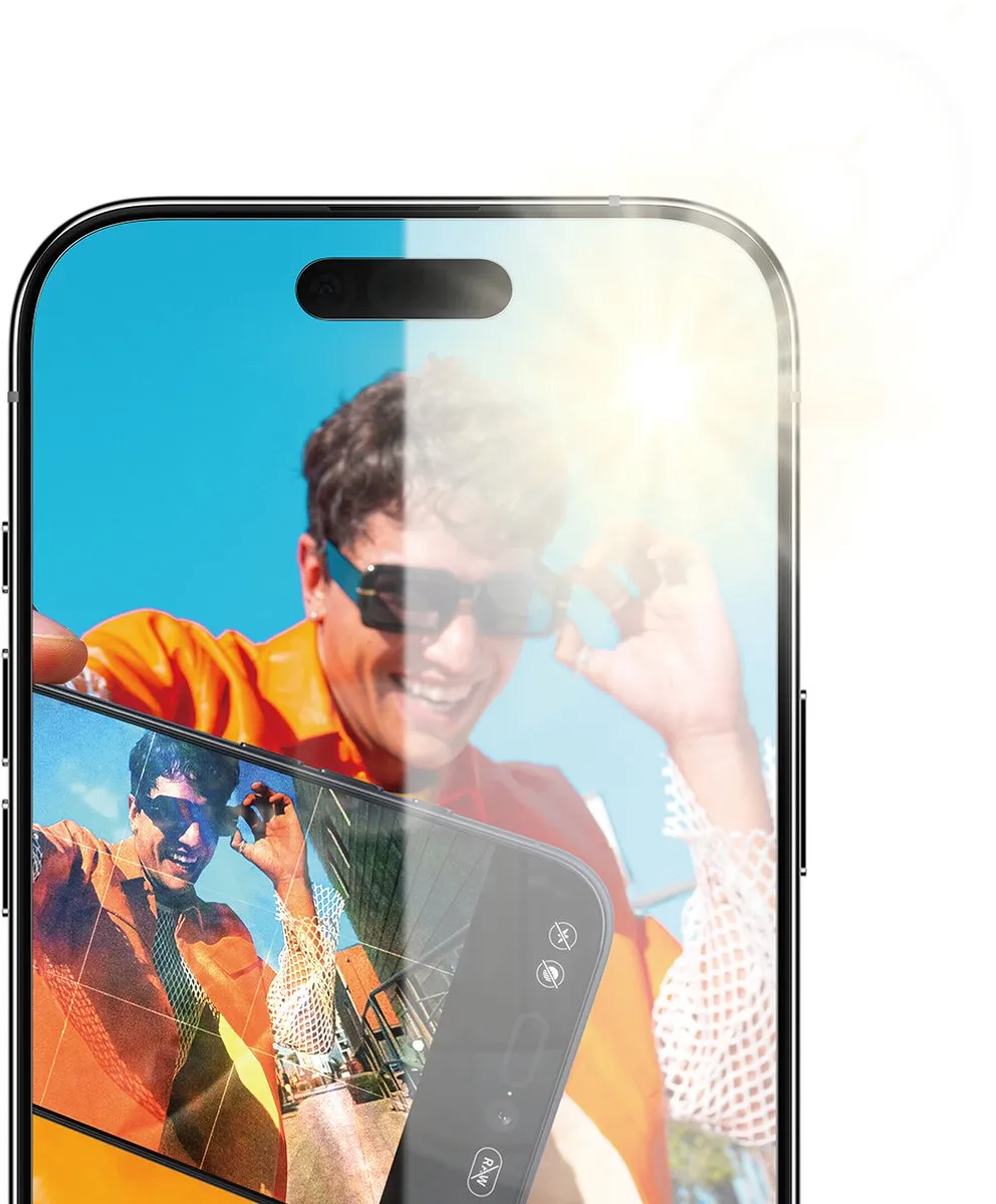 PanzerGlass Anti-Reflective Armor iPhone 15 Pro Max Schermbeschermer - Doorzichtig