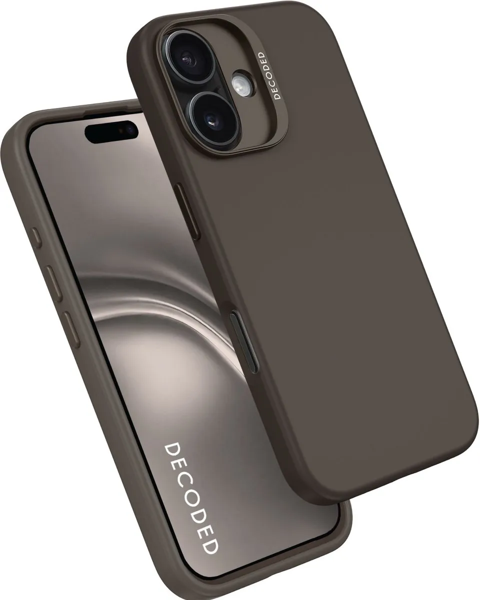 Decoded Siliconen Hoesje iPhone 16 - Phantom Zwart - MagSafe