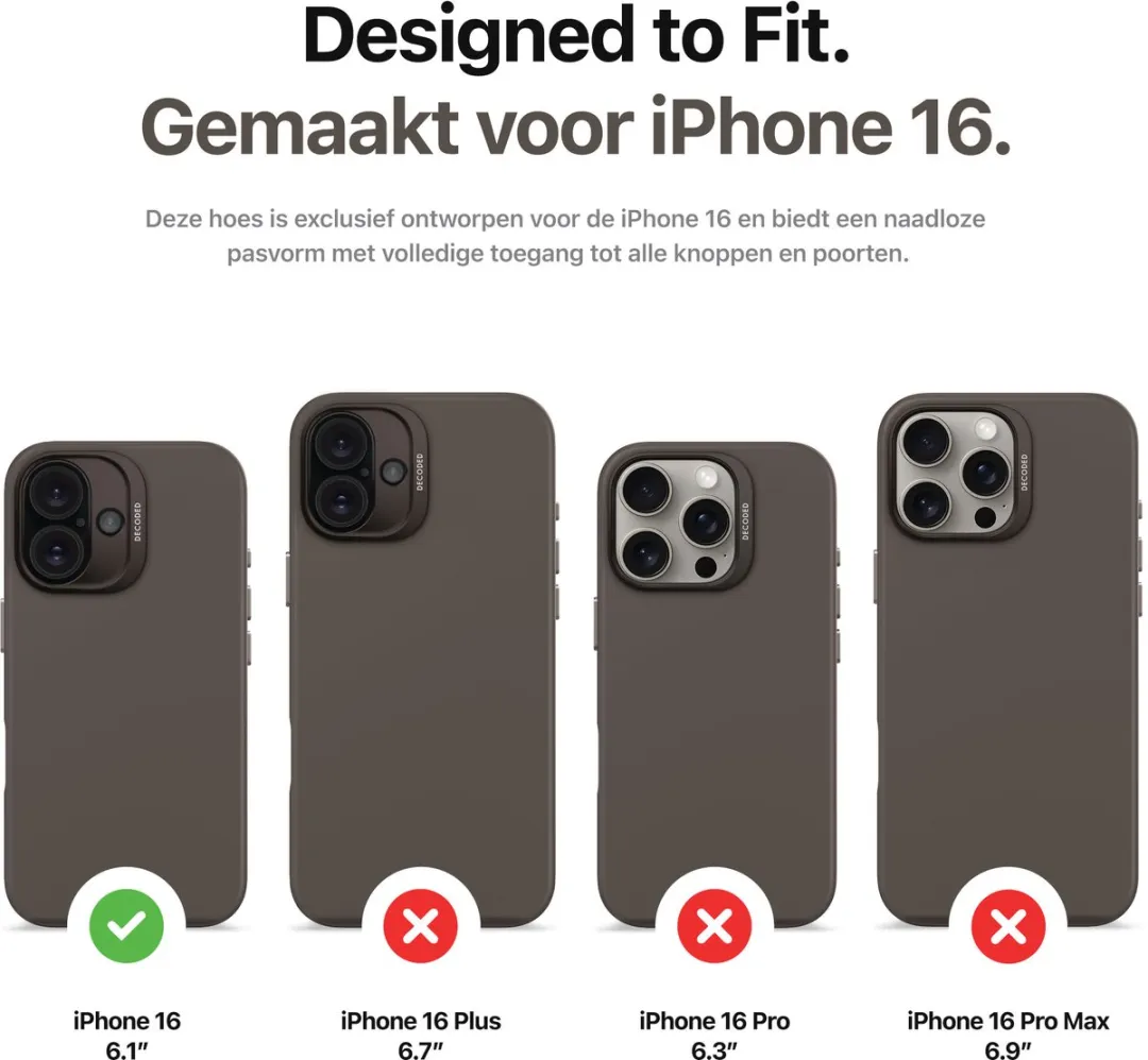 Decoded Siliconen Hoesje iPhone 16 - Phantom Zwart - MagSafe - afbeelding 6 van 6