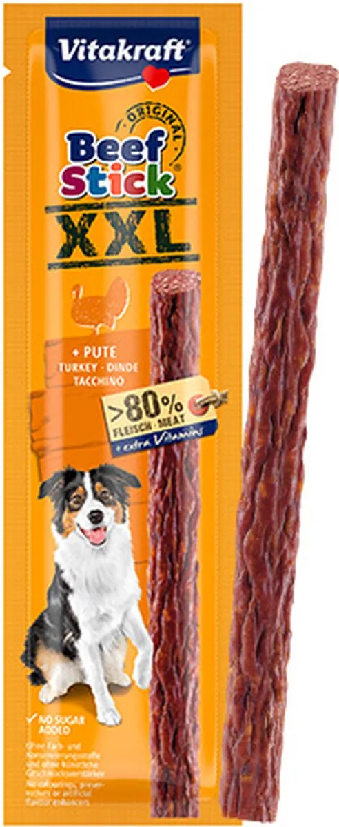 Vitakraft Beef Stick XXL Kalkoen - 15x30g