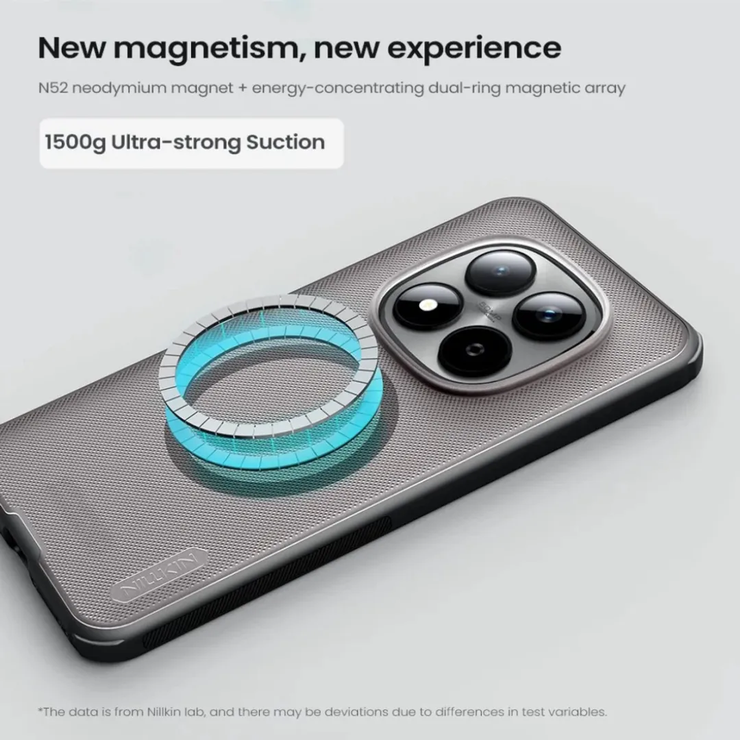 Nillkin Frosted Shield Hoesje Xiaomi Redmi Note 15 Pro 5G - MagSafe/Qi2 - Transparant Zwart