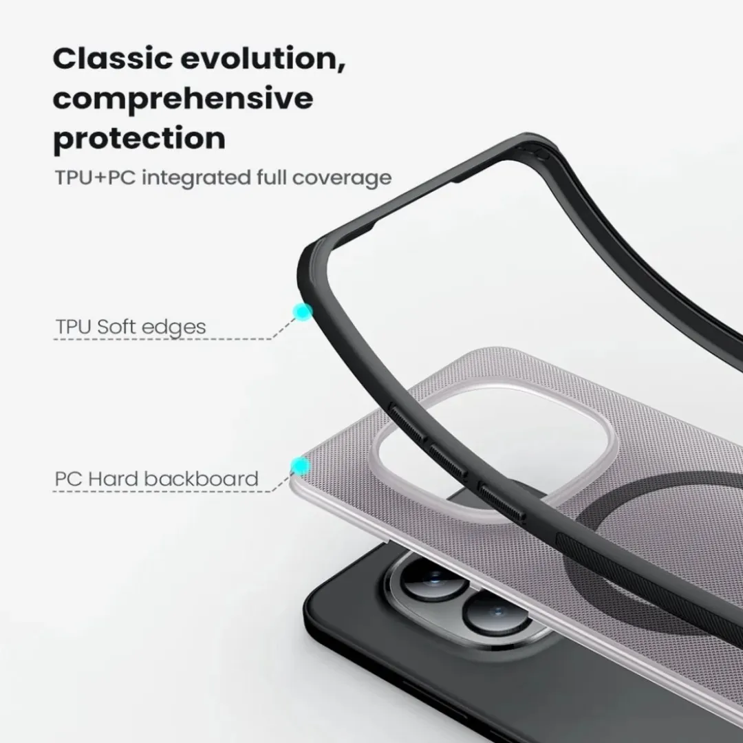 Nillkin Frosted Shield Hoesje Xiaomi Redmi Note 15 Pro 5G - MagSafe/Qi2 - Transparant Zwart - afbeelding 6 van 6