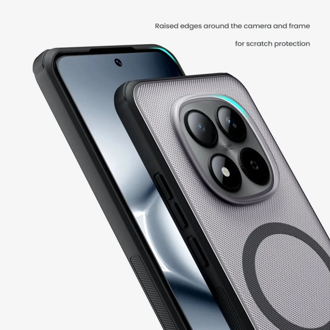 Nillkin Frosted Shield Hoesje Xiaomi Redmi Note 15 Pro 5G - MagSafe/Qi2 - Transparant Zwart