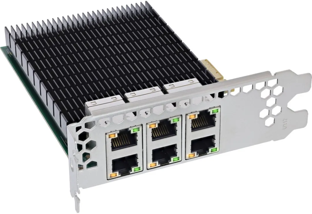 InLine 51127C 6-poorts Gigabit Netwerkkaart - Zwart